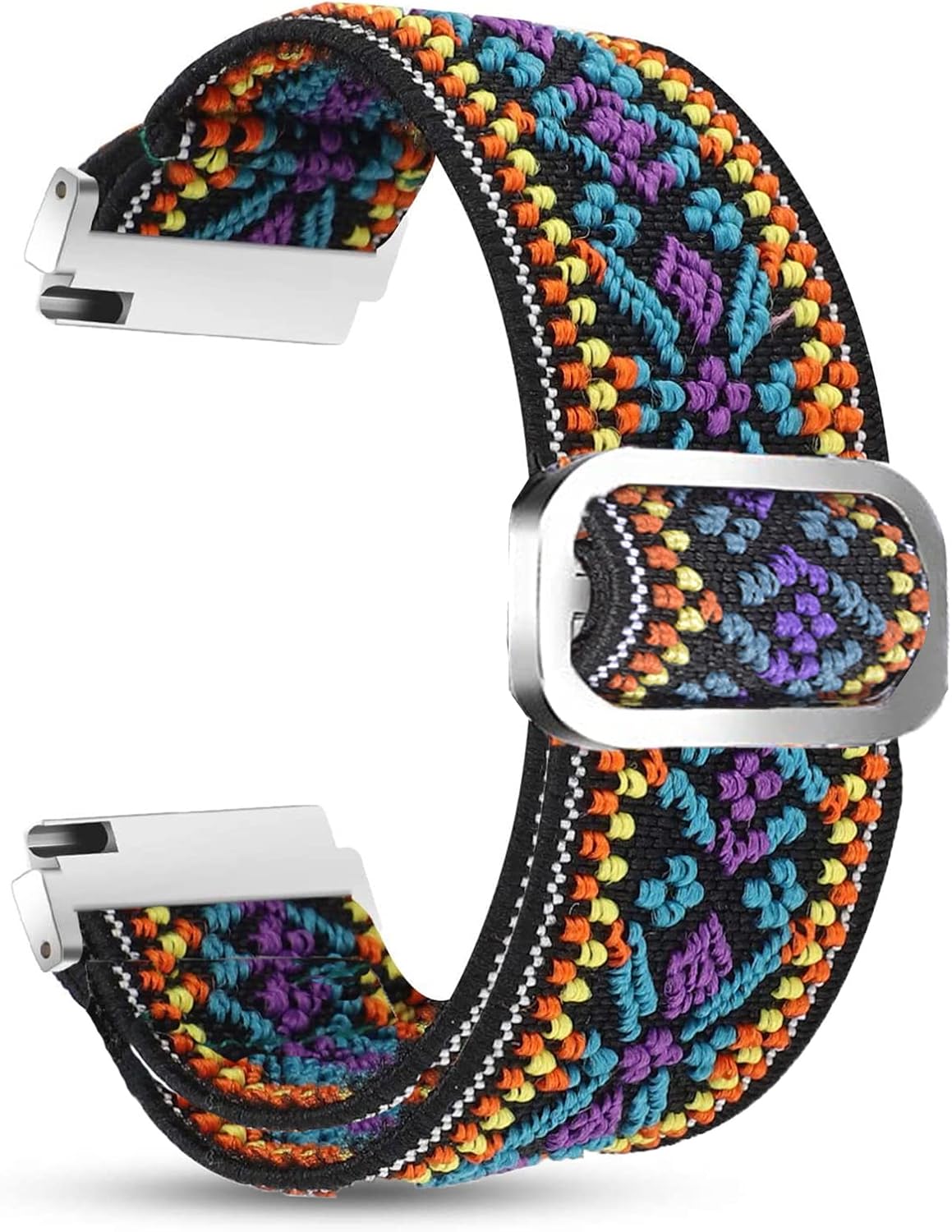 Compatible with Joautrial Smartwatch Bands,Lamshaw 20mm Stretch Elastics Nylon Adjustable Replacement Strap Accessories for Men & Women Compatible for Joautrial G8/Aukire L20/Galaxy Active 2 40mm image 4
