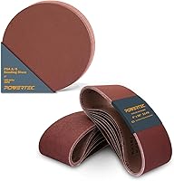 Vista 9 de POWERTEC 15 cintas de lijado de 4 x 36 pulgadas, 3 de cada una de granos de óxido de aluminio de 40/80/120/150/240, bandas de lijado de 4 x 36