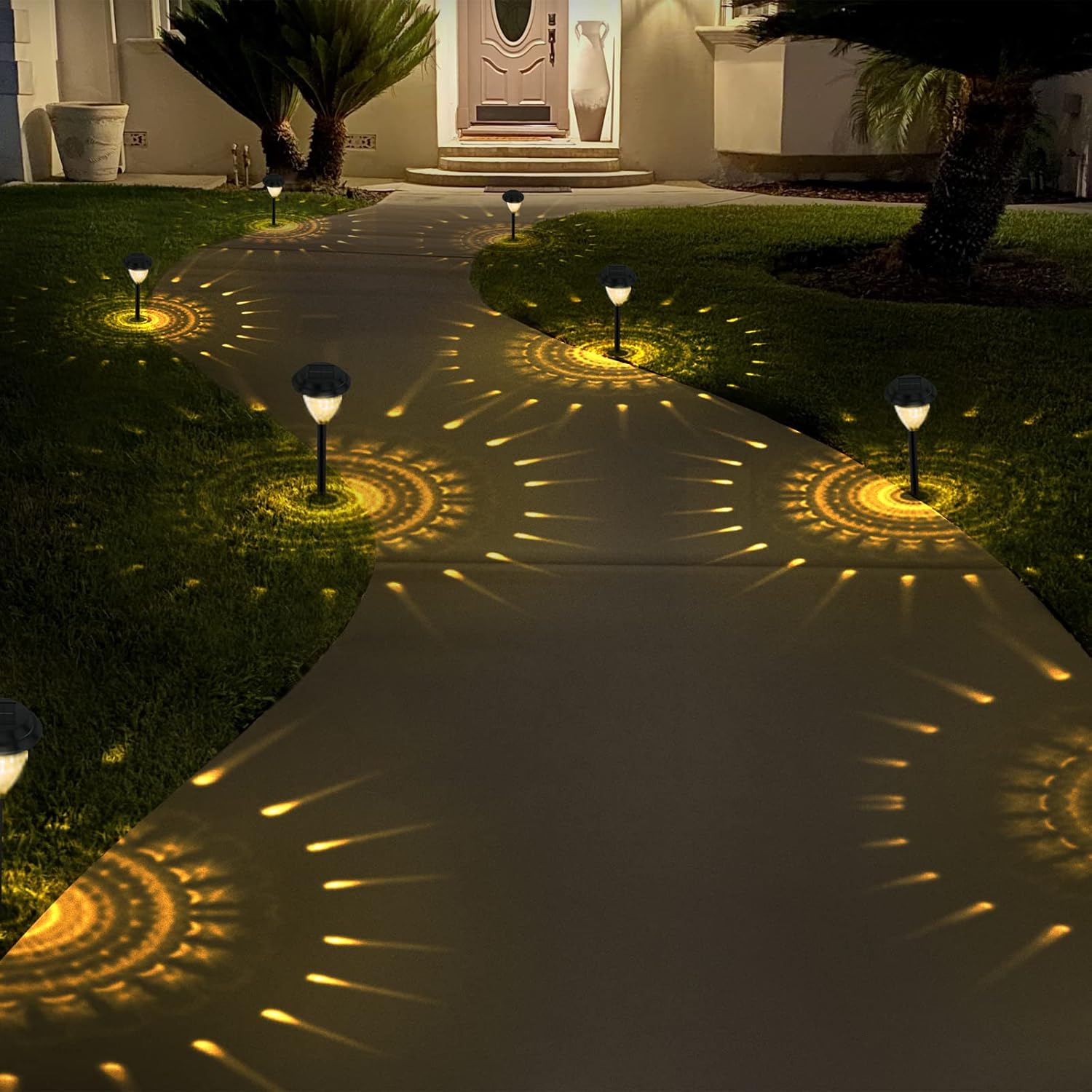 Solar Lights Outdoor Garden 8 PCS ,Bright Solar Garden Lights Color