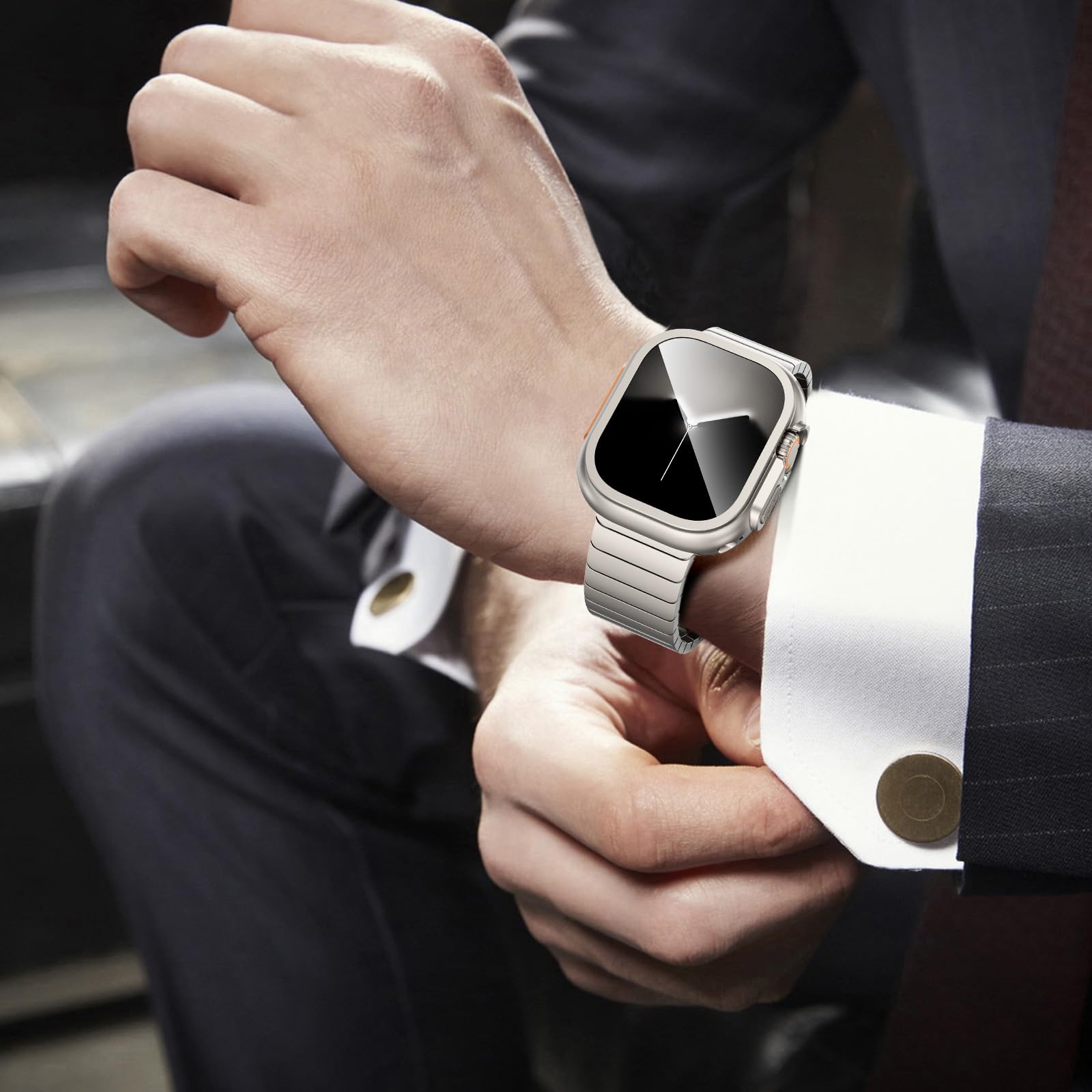 Apple Watch Series/Ultra 専用ケース全サイズ対応チタン製 Amazon.co.jp: KADES 頑丈なメタルケース Apple Watch Ultra 3/2/1
