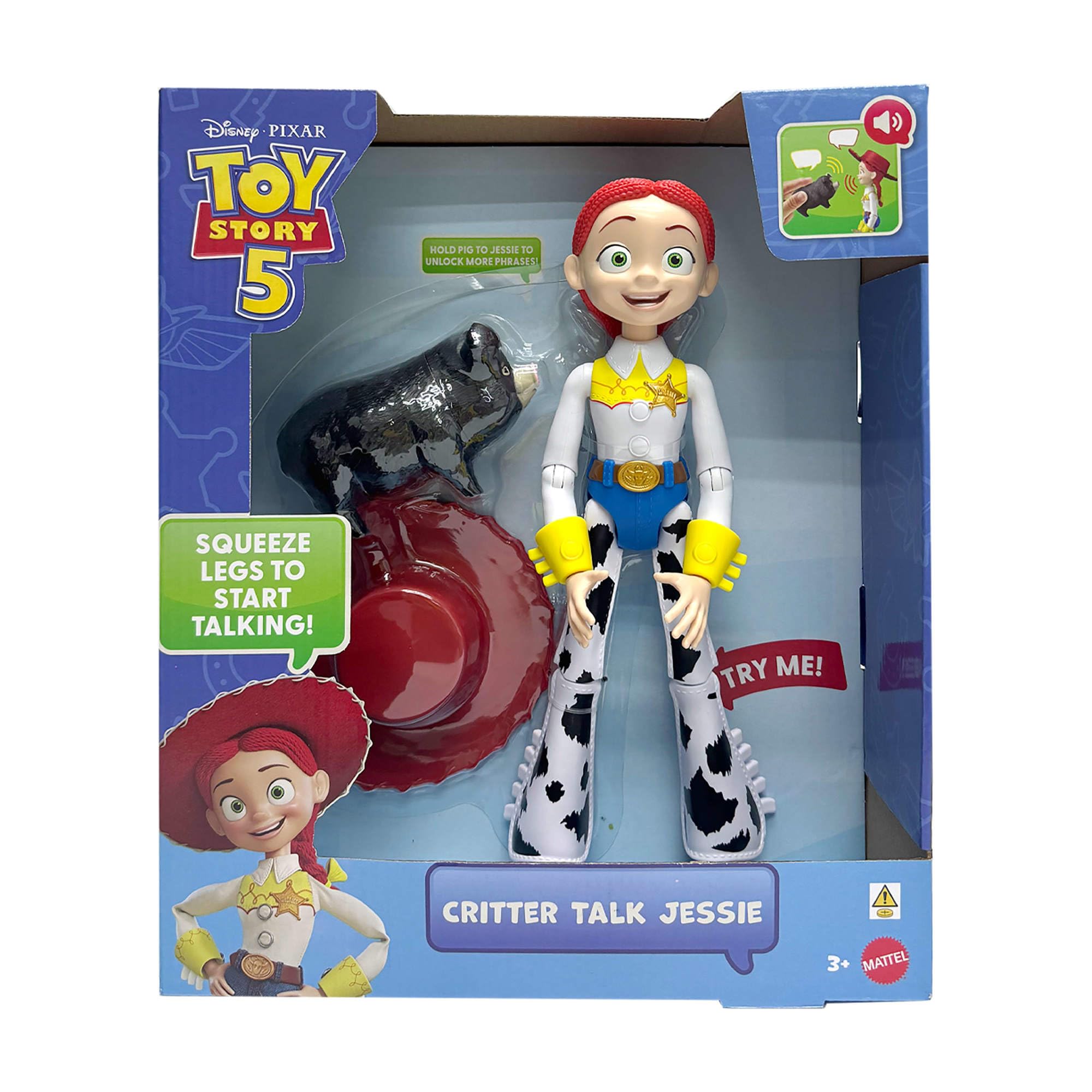 Mattel Disney e Pixar Toy Story 5 Jessie parlante | Personaggio snodato da 30 cm con Jimmy Dean, oltre 35 suoni e frasi dal film, JMW29