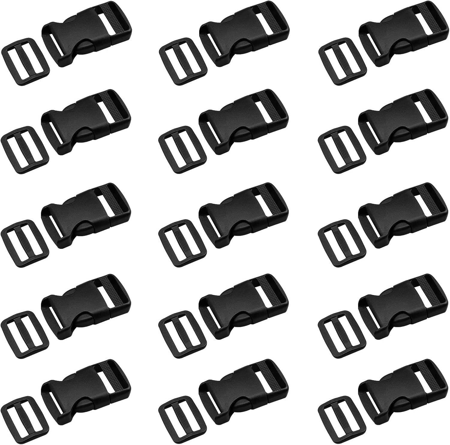 YunBey 30 Pcs Side Release Plastic Buckles, bing Strap Buckles, 25mm