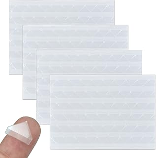 408 Pcs (4 Sheets) Self-Adhesive Photo Corners, Picture Corners for DIY Scrapbook Album Memory Books Journal Diary (Clear)