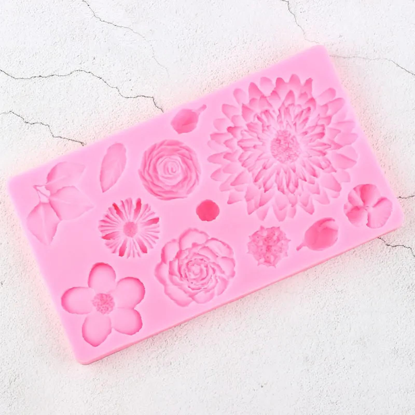 Moldes de silicona para manualidades, molde de chocolate, 20,2 x 11,5 cm, moldes de silicona para decoración de pasteles, fondant, arcilla, chocolate