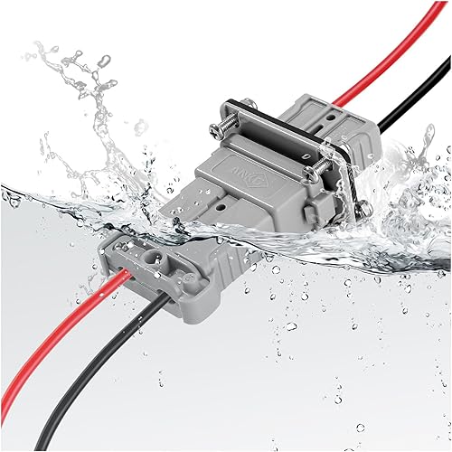 Batería impermeable de calibre 6-8 de 50 amperios Ip68, conexión y desconexión rápida a la placa, kit de conector de enchufe de cable de puente para