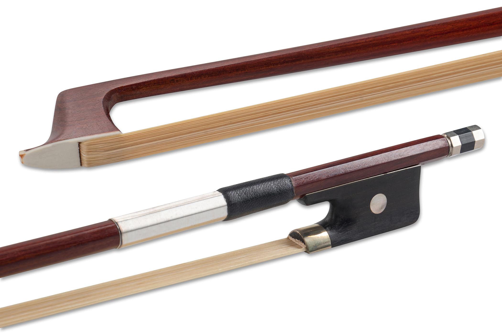 GEWA Pure Viola Bow 3/4 - Natural Hair - Round Stick - Hardwood Frog, brown