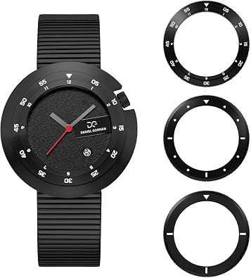 Minimalist Watch for Men Interchangeable Bezel Design with Geometry Dial, Japanese Quartz Movement, Stainless Steel Case, Mineral Reinforced Glass, 3ATM Waterproof Casual Fashion Wrist Watch