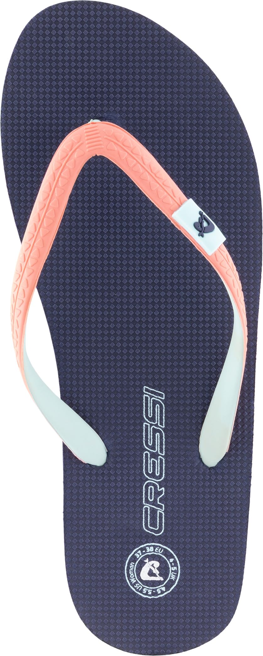 CRESSI since 1946 - St Tropez Flip Flops - Perfect for Beach, Sea, Pool, Gym, Leisure, Quick Drying, Soft Shock Absorbing, Non Slip, Navy/Pink - 39/40 EU