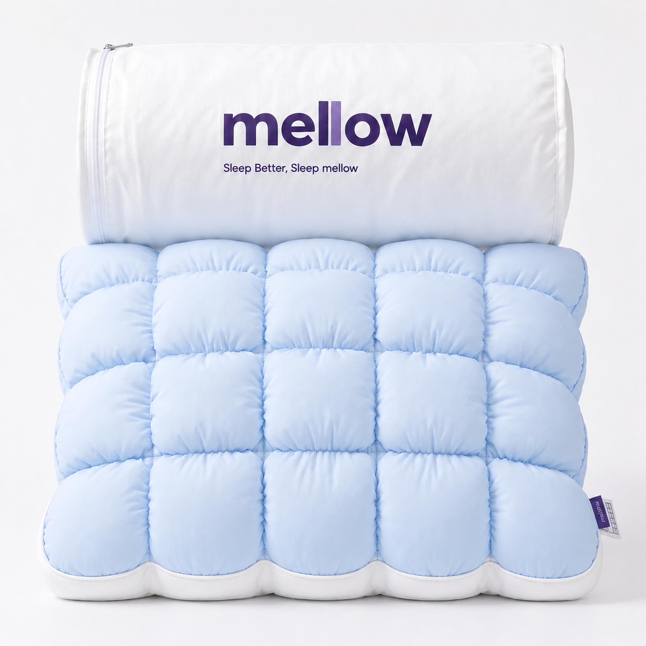 Photo 1 of Mellow  Pillow Cooling Ice Silk Bed Pillow, Back & Stomach Sleepers