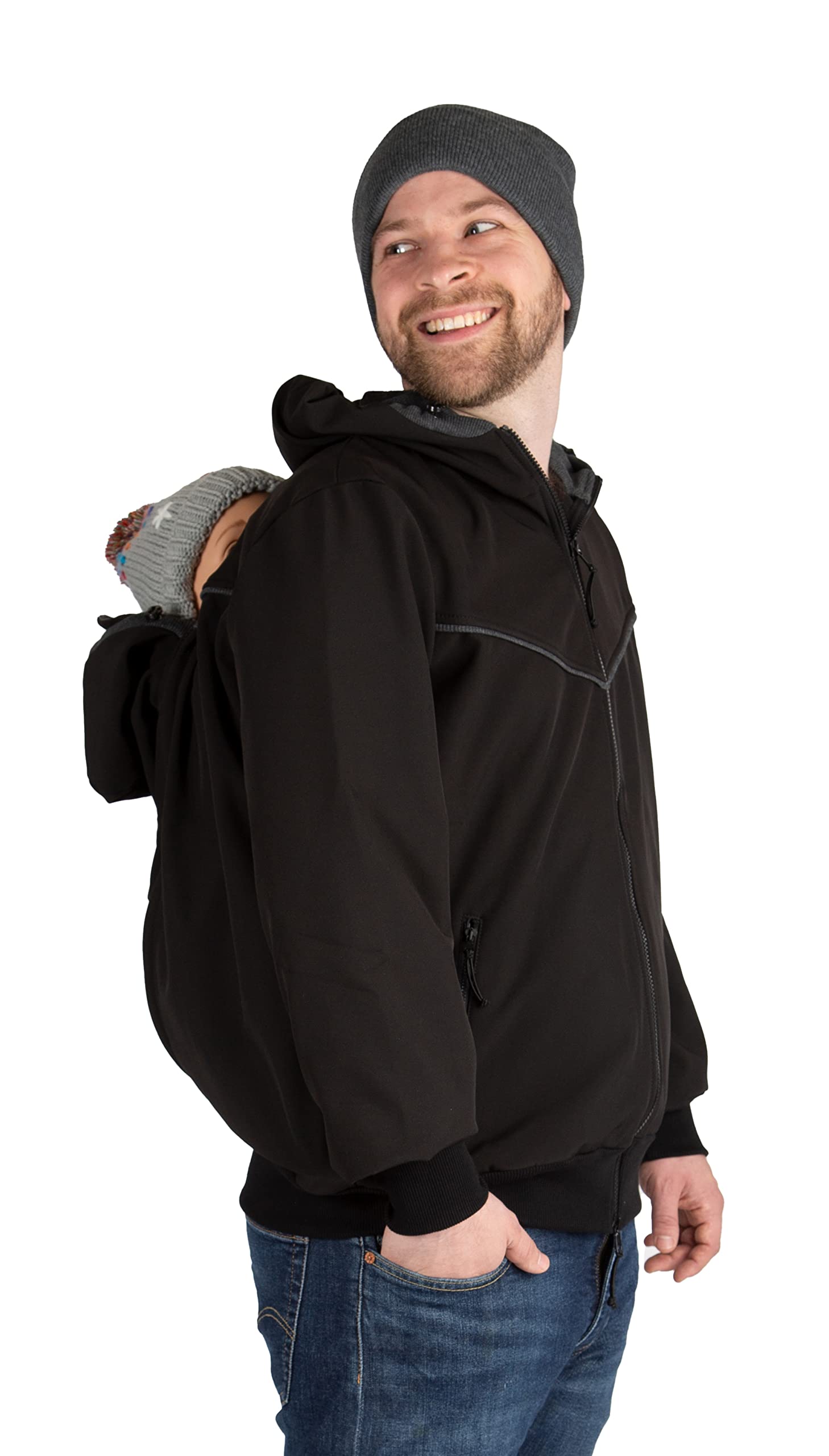 Viva la Mama - Männerjacke zum Babytragen aus Softshell - Explorer