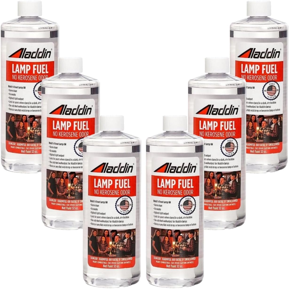 Aladdin Clear Lamp Oil Fuel Kerosene Alternative Clean Burning Odor Free for
