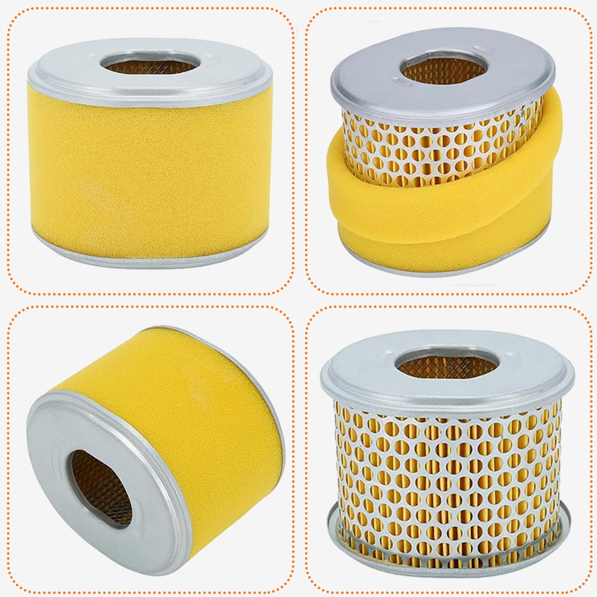 ZAMDOE 17210-ZE1-505 Air Filter Compatible for Honda G100 GX110 GX120 GX140 GX160 GX200 Engine EG2500XK1 EZ2500 Generator FR650 FR750 Tillers, Replace 17210-ZE1-517 17210-ZE1-507 17210-ZE1-822 - Image 4