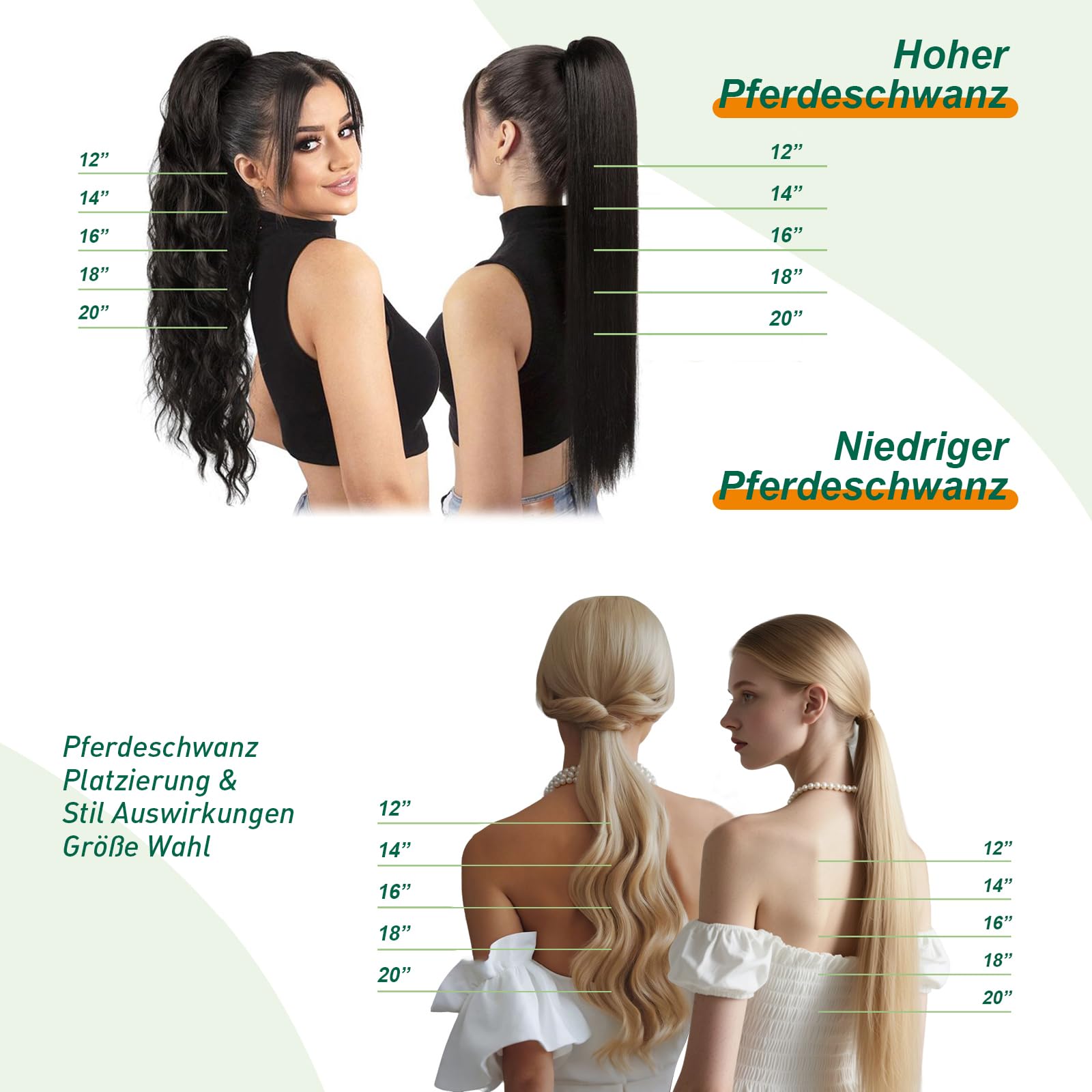 Easyouth Zopf Echthaar Extensions Blond Pferdeschwanz Extensions Echthaar Golden Blonde Highlight Mittelblond 30 cm 70g Zopf Extension Haarverlängerungen Glatt #16P22