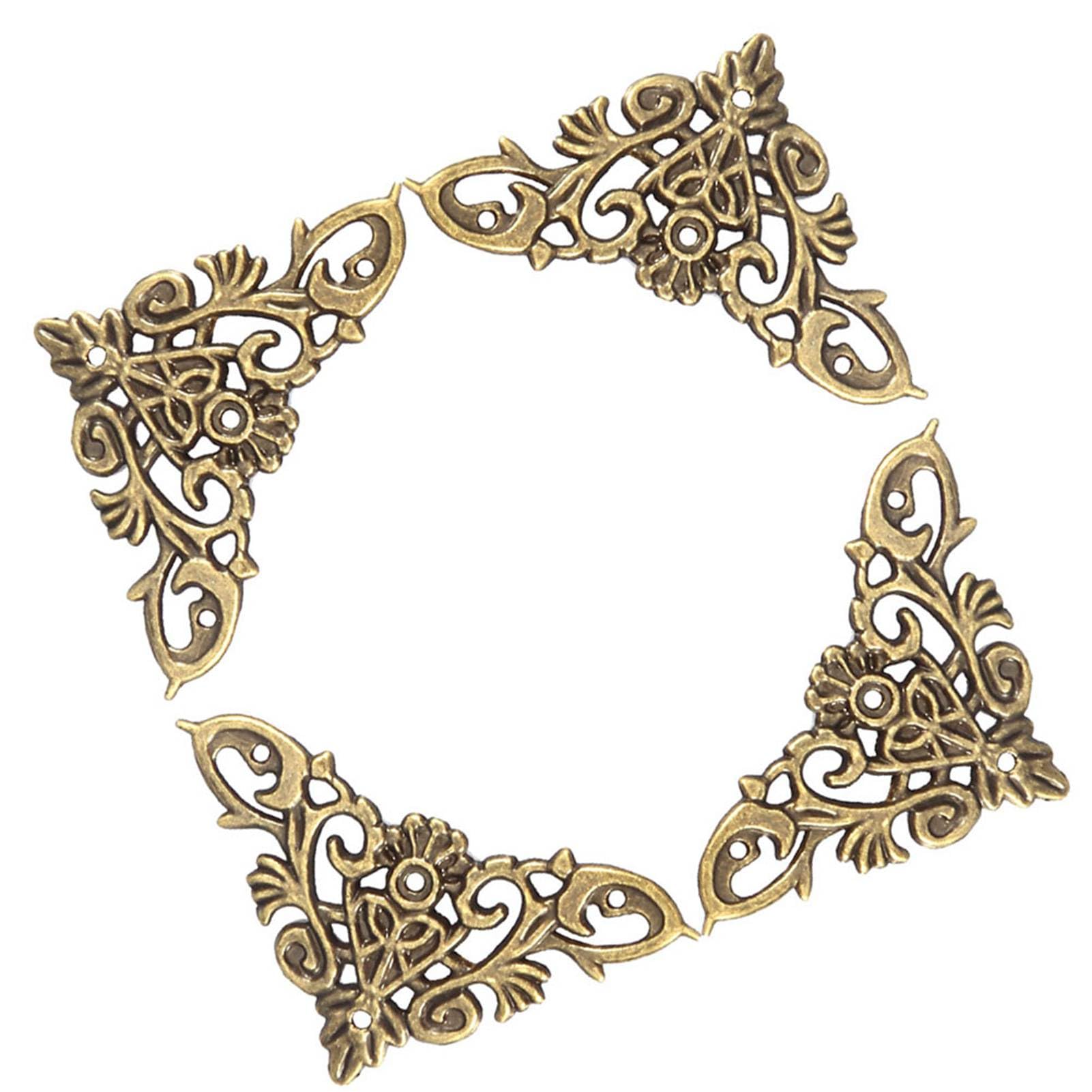 Book Corner Protector, Exquisite Decorative Cover for Zinc Alloy Light Furniture Jewelry Boxes for Wooden Boxes (40.6x30.5x3.8cm/16x12x1.5in)