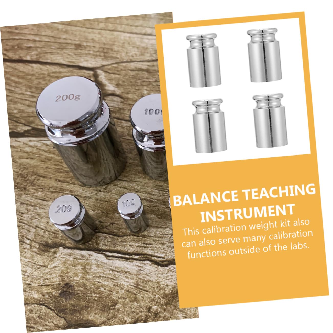 CHILDWEET 4pcs Scale Calibration Weight Chrome Plated Weights Precision Lab Commercial Scale Calibration