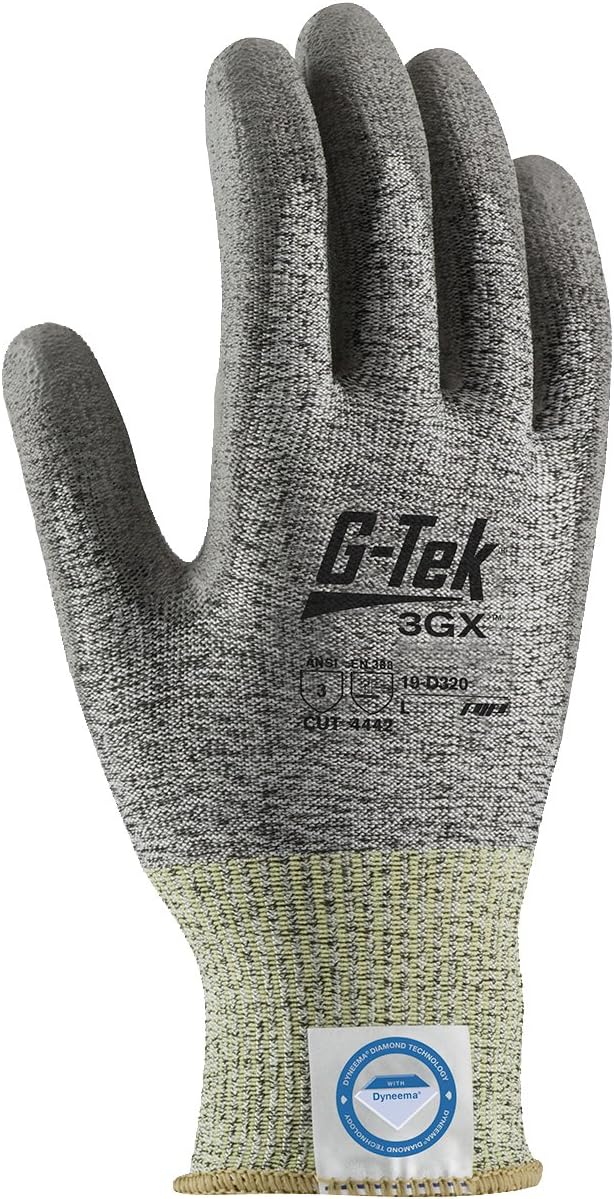 GTek 3GX 19D320/XXL Seamless Knit Dyneema Diamond/Polyester/Spandex Glove with Polyurethane