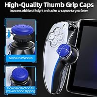 Vista 6 de Funda protectora mejorada para PlayStation Portal con protector de pantalla y joysticks, funda de policarbonato duro ultra transparente