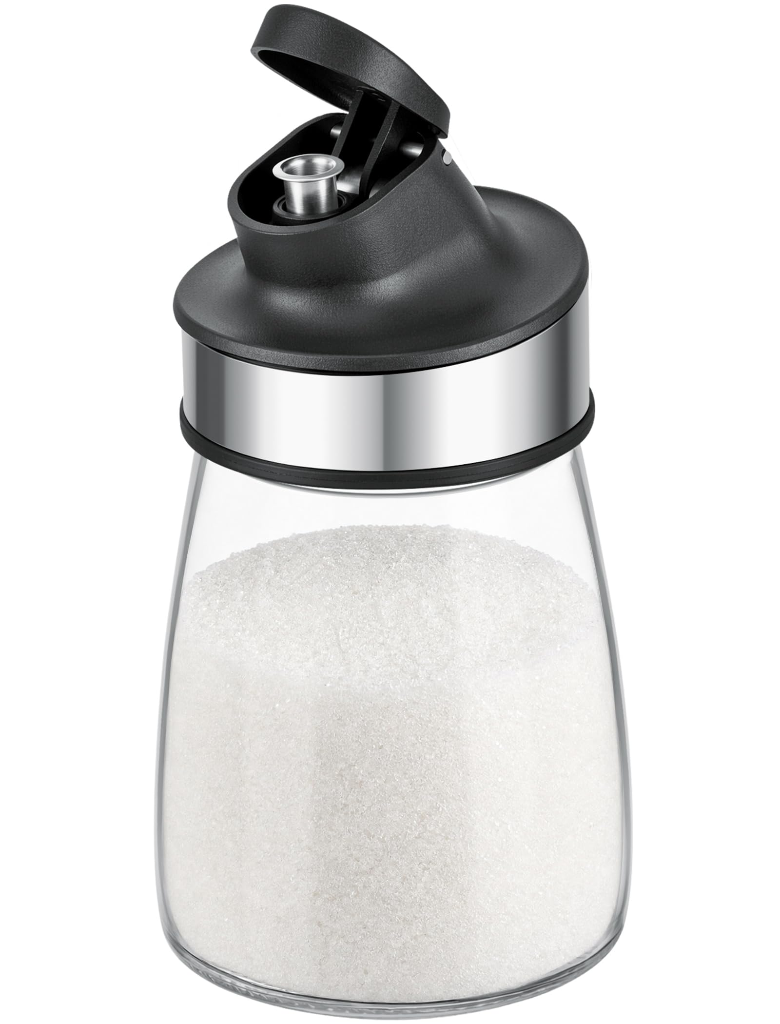 NiHome 6 oz Glass Sugar Dispenser with Gravity Lid