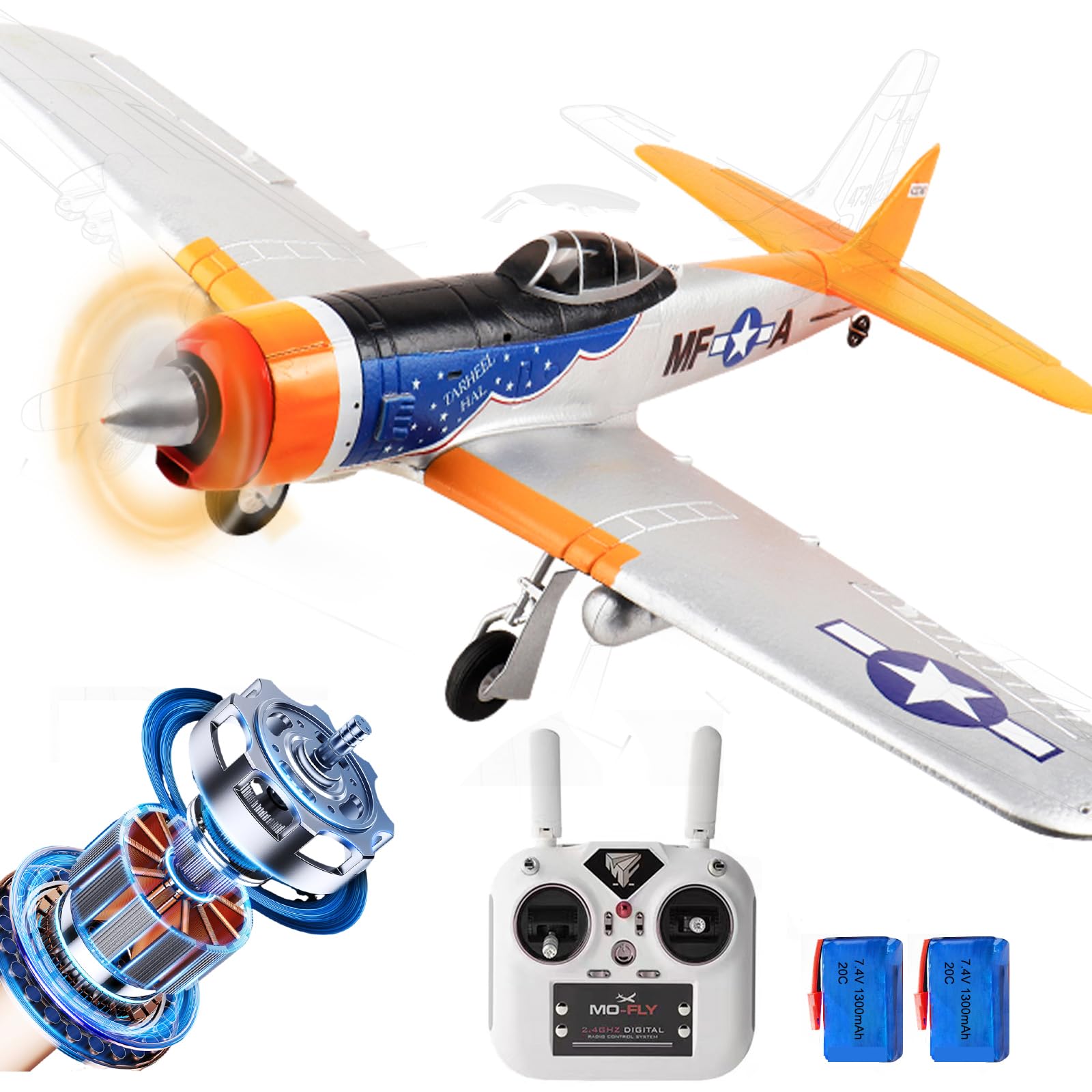 Amazon.com: Ssccgym 690MM 27.4 Inch P47 P-47 Large Brushless