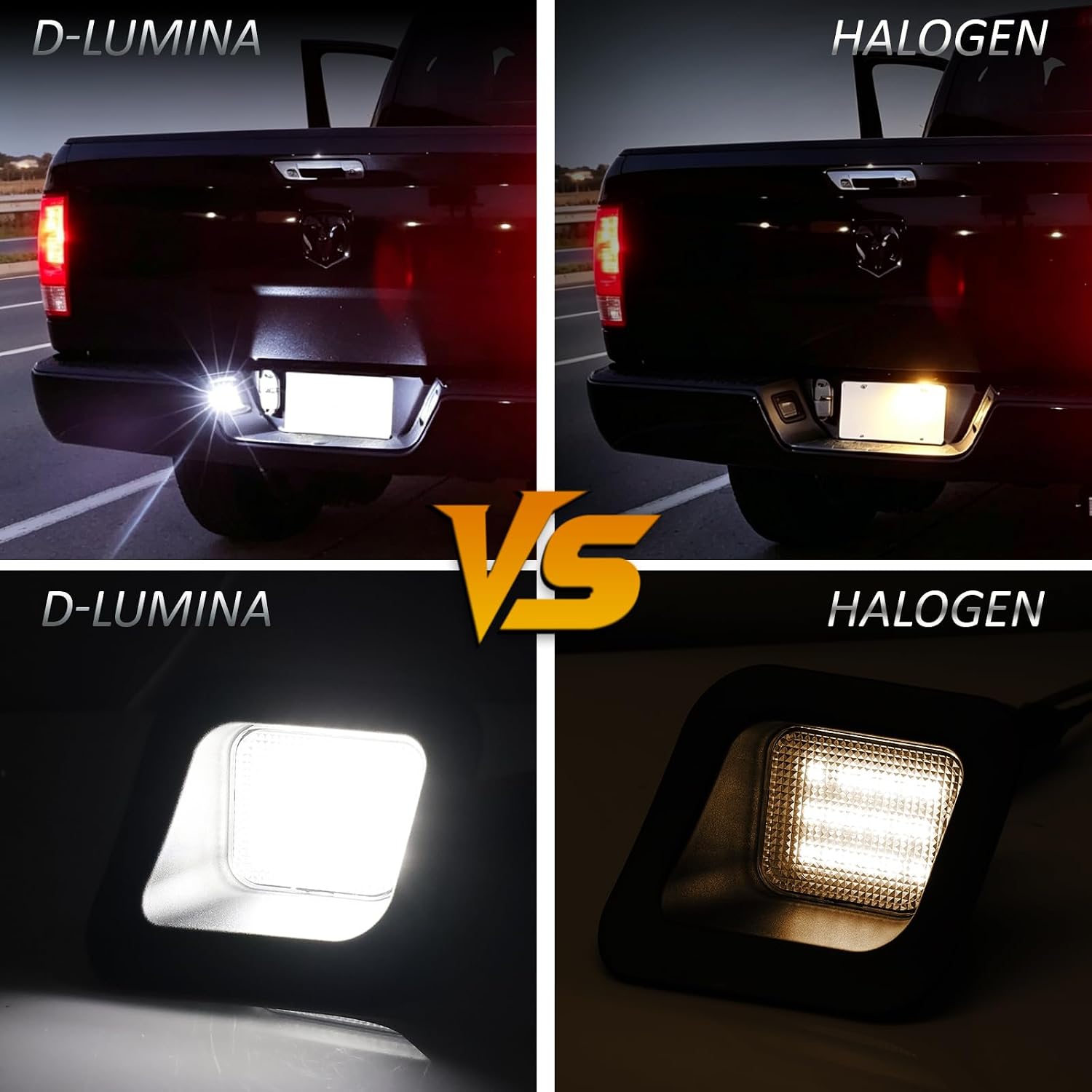 LED License Plate Lights Clear Lens for 2003-2018 Dodge RAM 1500 2500 3500