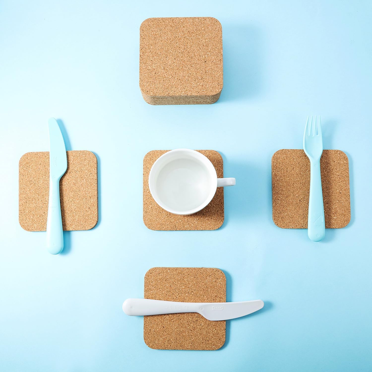 Boao 24 Pcs Cork Coasters for Drinks,5 mm Thick Square Absorbent Drink Coasters Sets, Cup Tool for Bar, Table and Apartment Use, 4 x 4 Inch - Image 6