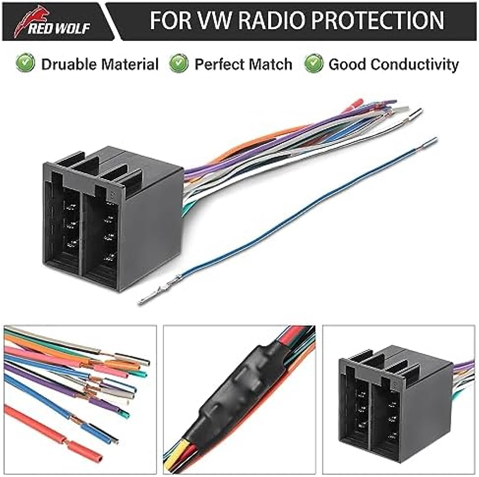 Kabel adaptera samochodowego radia, Pexorin Złącze ISO wiązki przewodów radia samochodowego, wbudowane rezystory chronią akumulator pojazdu, do Mercedesa, Ben 2001-2013, do, 1986-2003, do, 1988-200