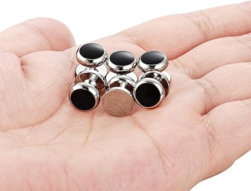 Miniatura 7 de Jstyle Mens Cufflinks and Studs Set Tuxedo Shirts Classic BlackSilver Match for Business Wedding Formal Suit