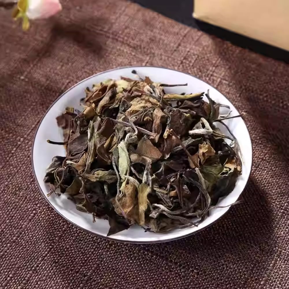 Weißer Tee Erster Klasse (50 G * 5 Packung Tee + 2 Tassen) Gold Award Fuding Date Aromatisierter Gereifter Gongmei Loser Weißer Tee