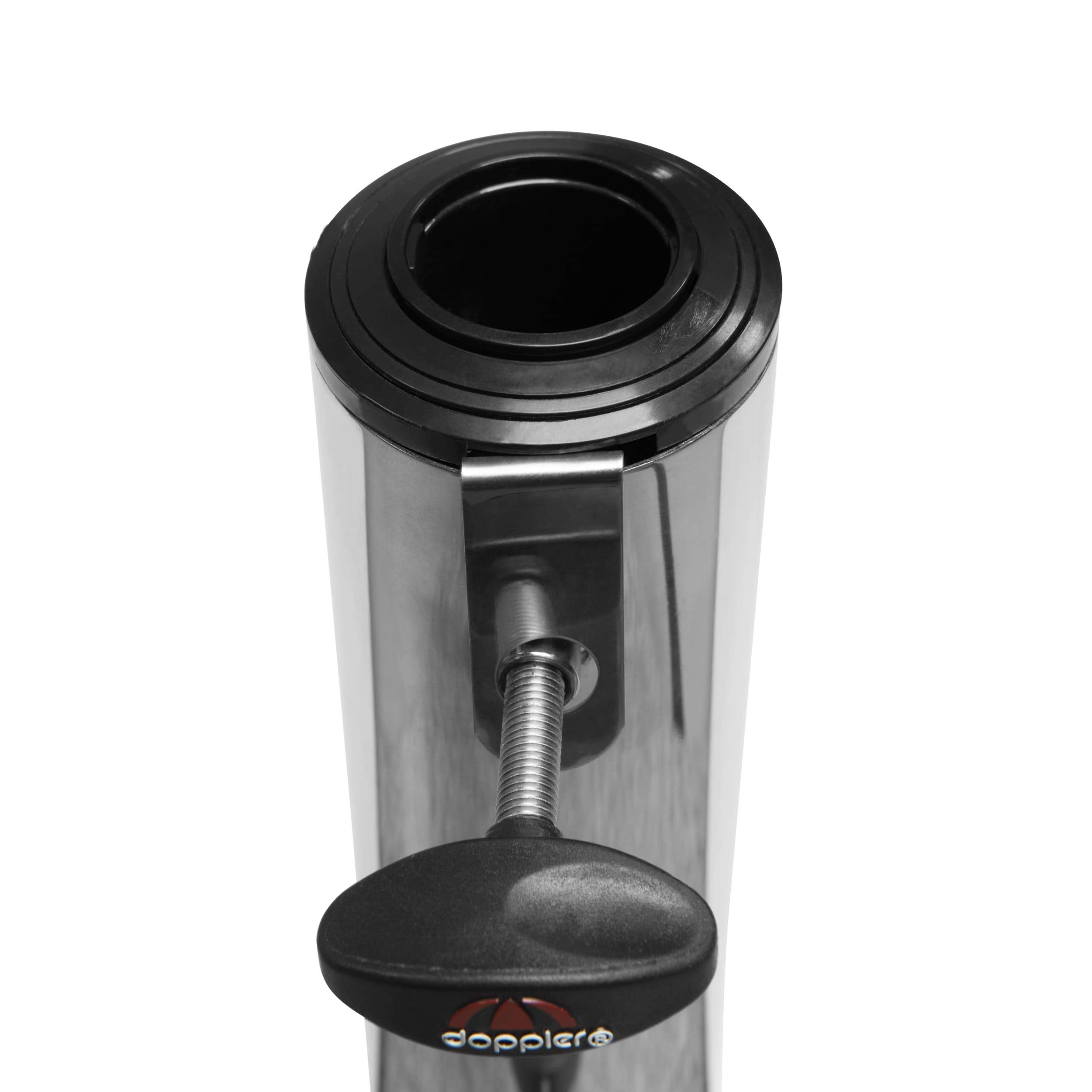 Doppler Active Trolley Granitsockel – 50 kg mit ausziehbarem Zuggriff und Rollen – Für Sonnenschirme – Rostfrei
