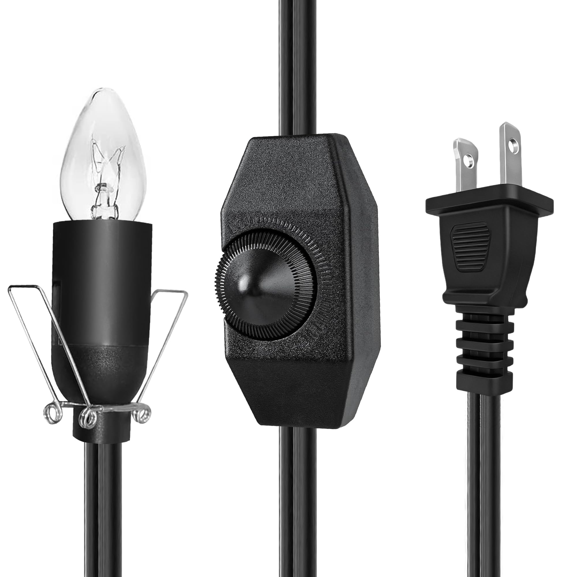 Amazon.com: Black Extension Cord with Switch, 18AWG 125V 2A 200W