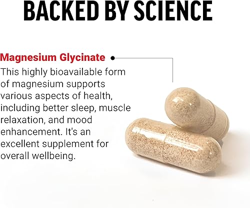 Miniatura 3 de Force Factor Glicinato de magnesio, suplemento de magnesio para mujeres y hombres para apoyar el sueño, la relajación muscular y el estado de ánimo,