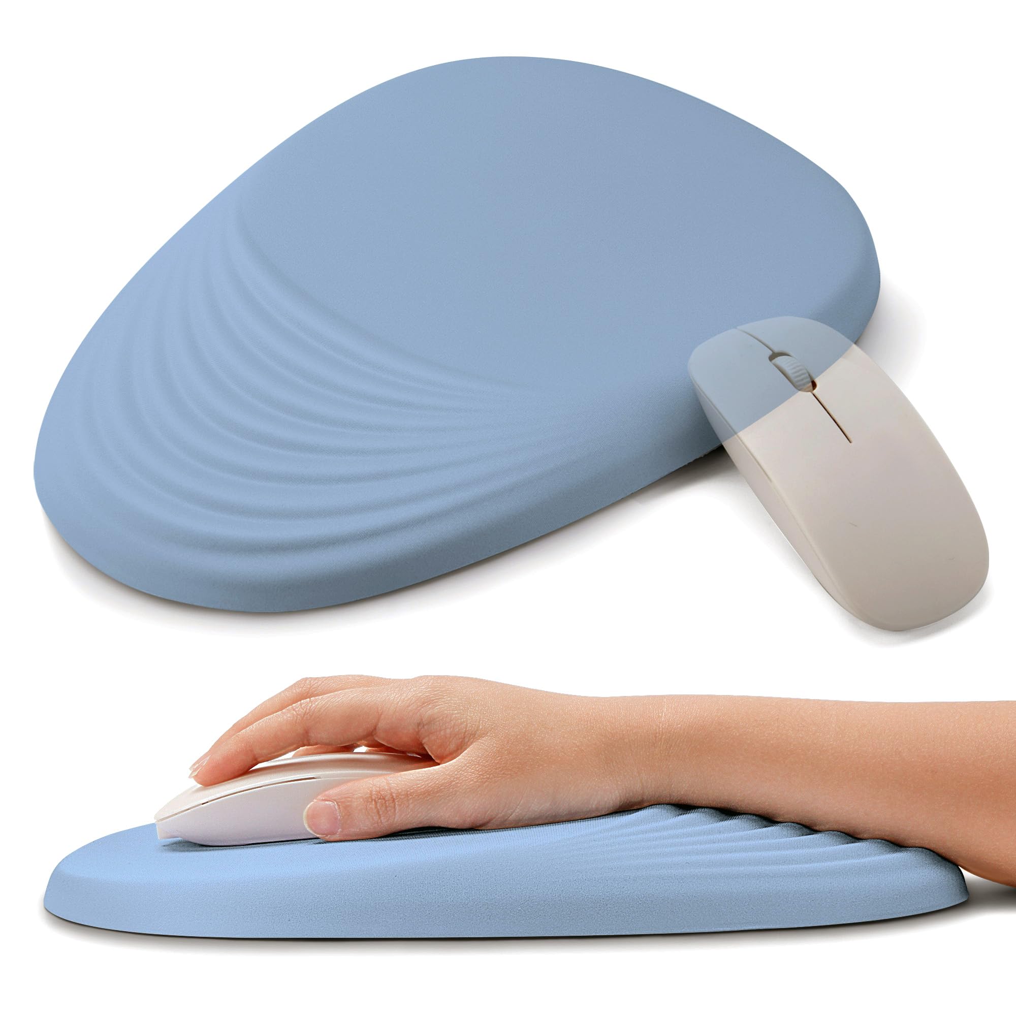 ORIENWEEDA Ergonomic Mouse Pad with Wrist Support, Memory Foam Wrist Rest for Pain Relief & Carpal Tunnel, Non-Slip Base for Office, Computer, PC,