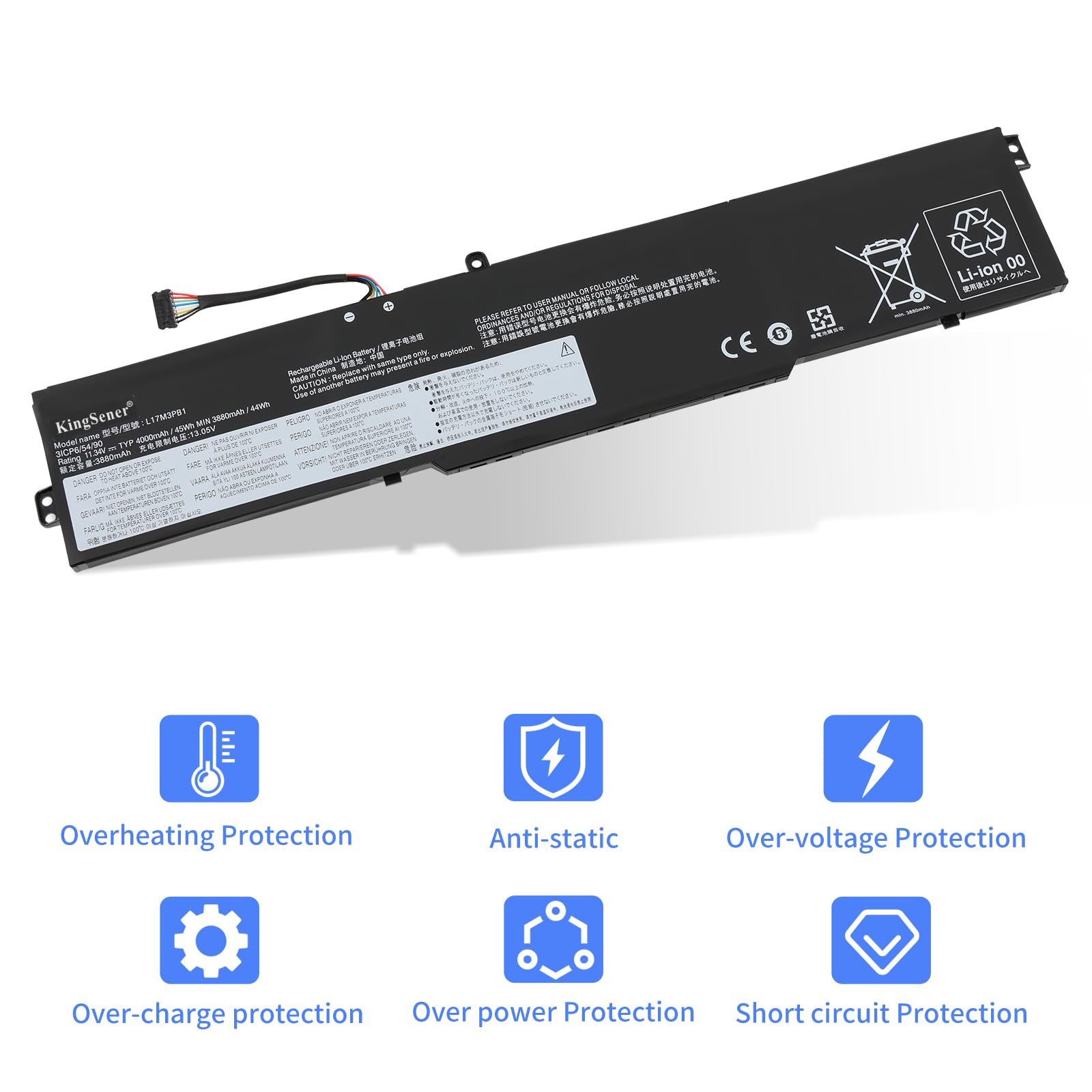 L17C3PB0 - Batteria per PC portatile Lenovo IdeaPad 330-17ICH 330-15ICH Serie L17D3PB0 5B10Q71254 L17C3PB0 5B10Q71252 5B10Q71251 5B10W67266 5B10W6726 404