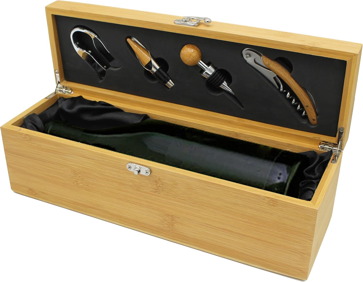 My Personal Memories Customized Wood Wine Box - Anniversary Ceremony Couples Wedding Wine Box Holder - Custom Engraved (Bamboo)