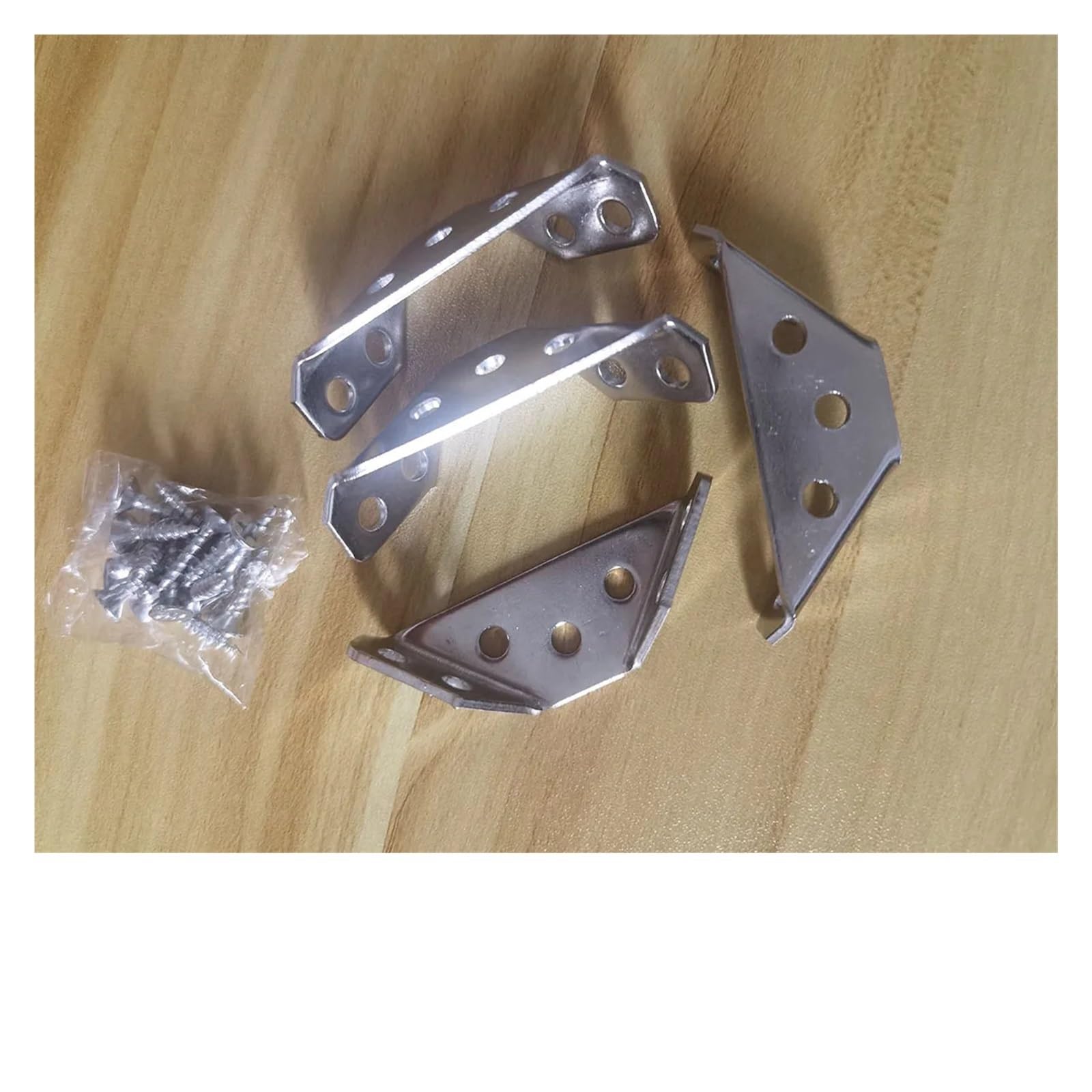 Staffa triangolare da 4-60 pezzi con viti Connettore di supporto for mensola for mobili Staffe angolari Connettori sospesi(Silver 60pcs)