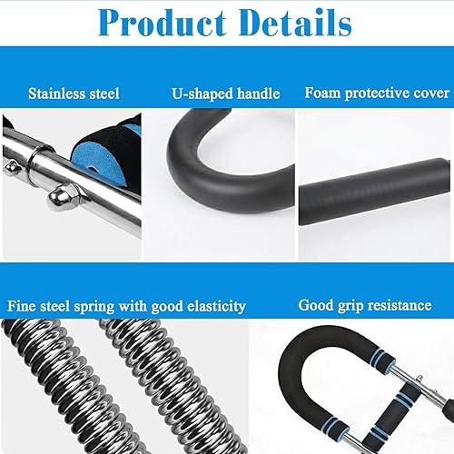 Miniatura 7 de Juego de entrenamiento de brazo Twister, equipo de entrenamiento ajustable para el pecho con barra giratoria y empuñaduras de mano para hombres y