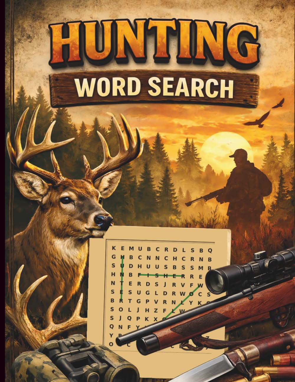 Hunting Word Search: A Fun Puzzle Book for Hunters, Outdoorsmen, and Wildlife Lovers | The Perfect Gift for Nature fans