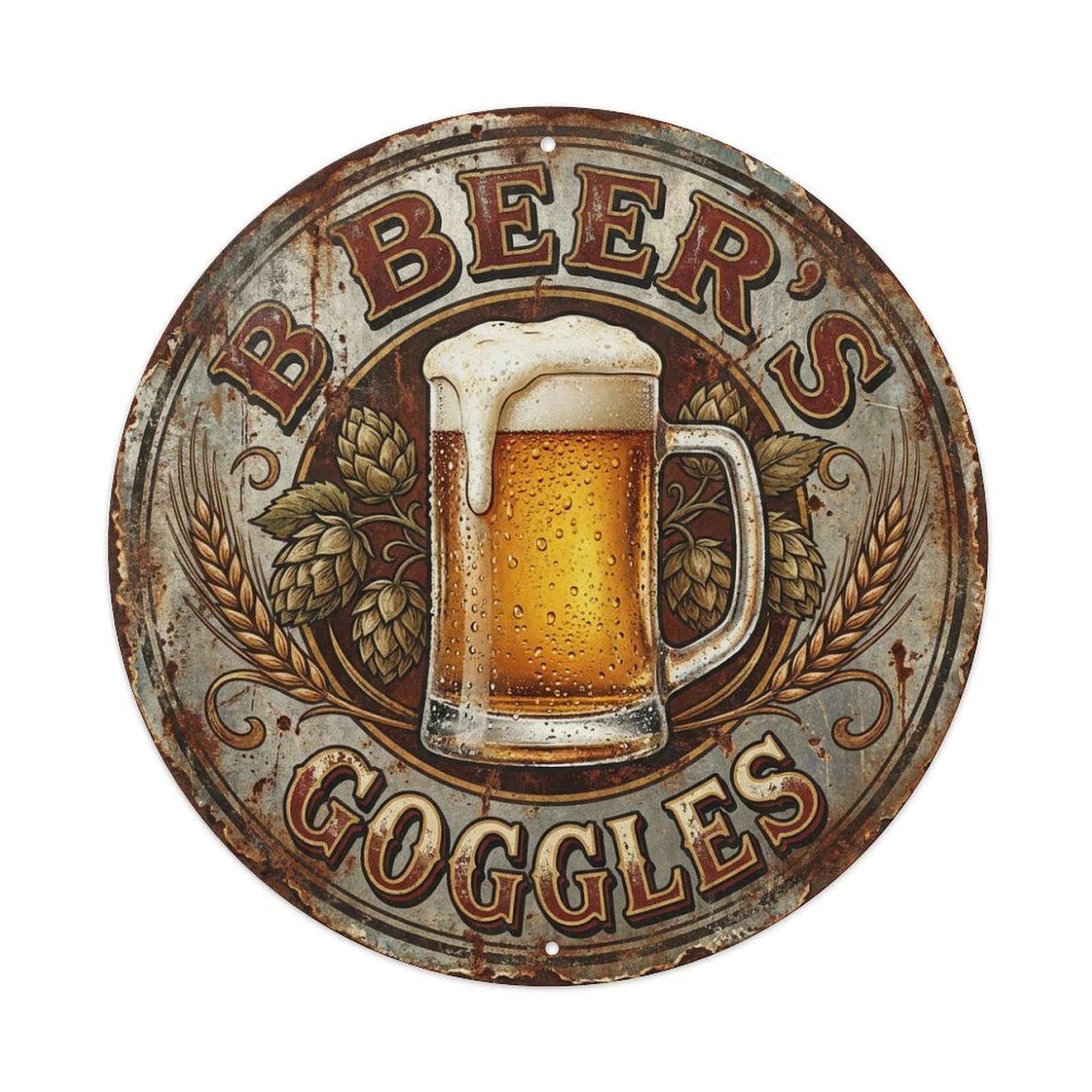 Fyrn Style Metal Tin Sign Vintage Beer Drinkware Beer Goggles Retro Bar For Pub