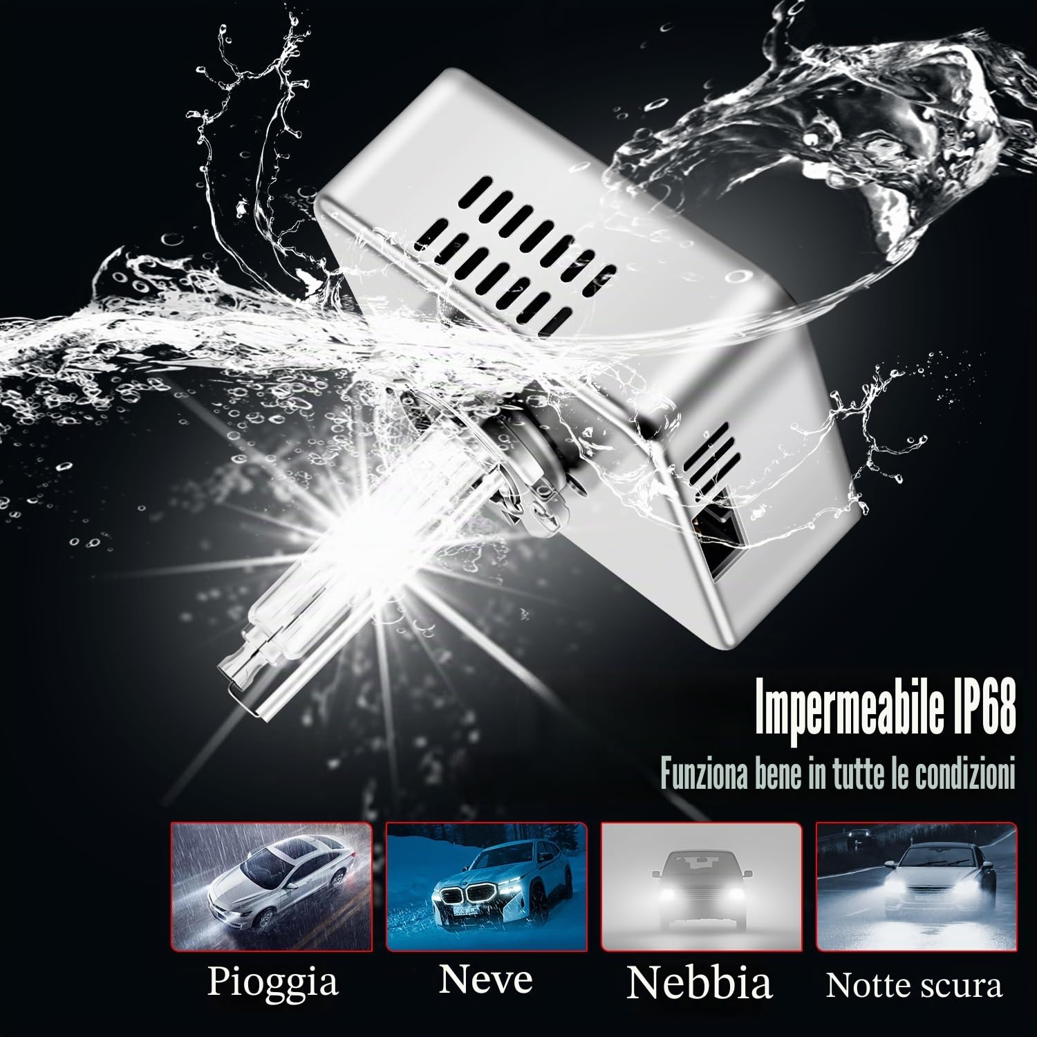 TECTICO D5S 35W Lampade allo Xenon Bixenon HID Kit 12V CC 6000K Bianco +300% Kit di Ricambio Lampade per Auto, 2 Pezzi