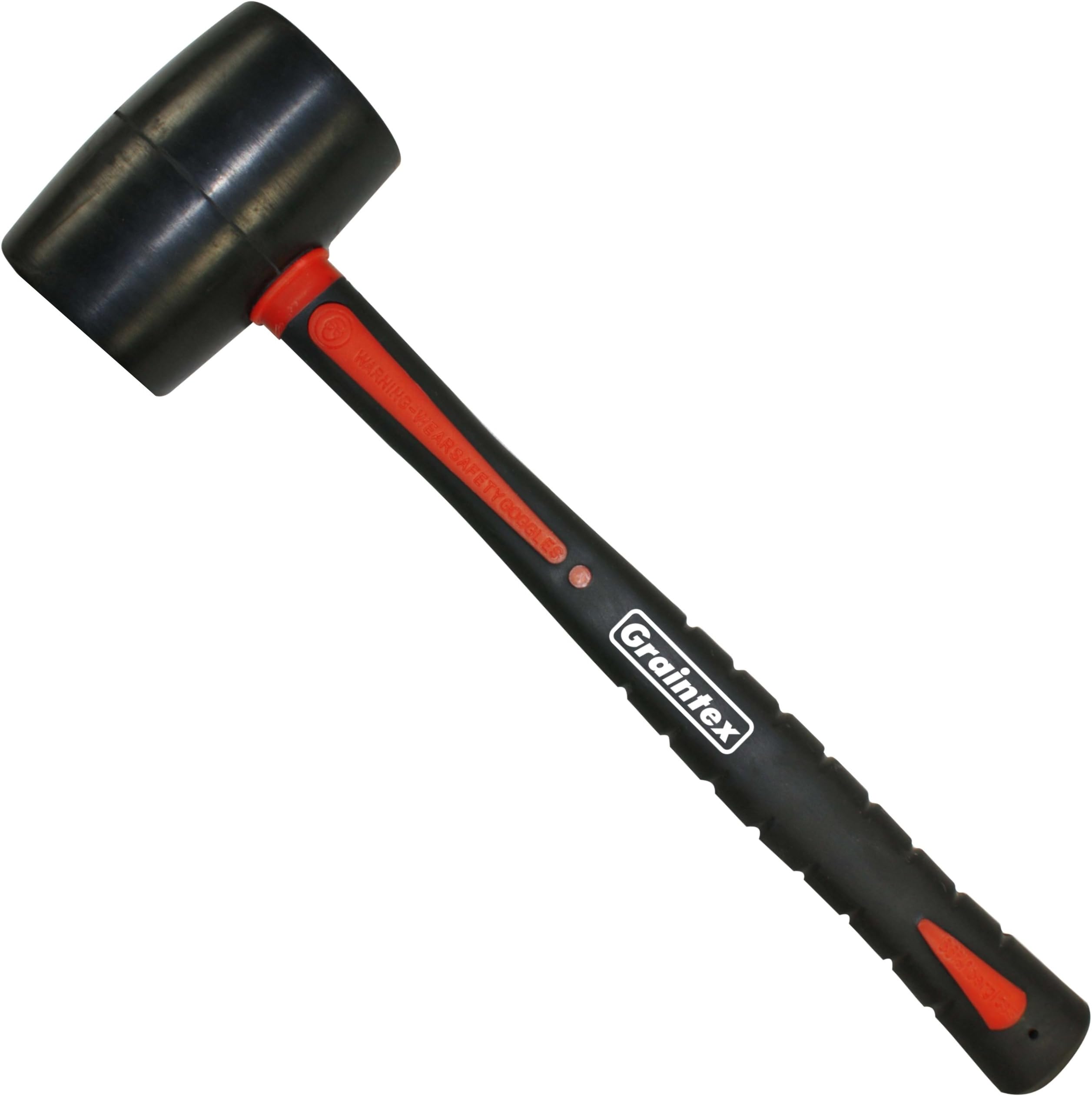 Graintex RM1538 8 Oz Rubber Mallet with Fiberglass Handle