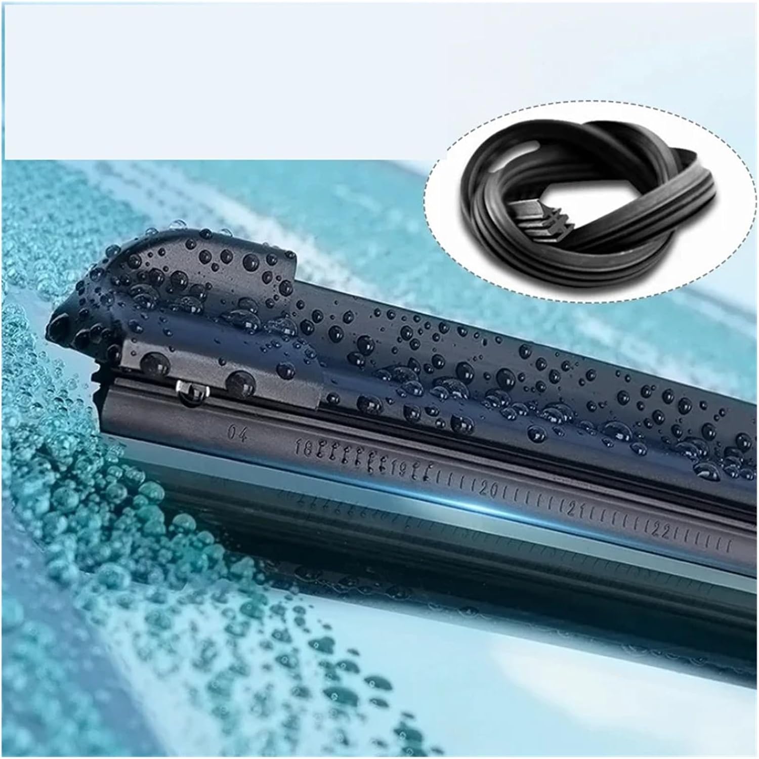 2PCS Car Blade Front Windshield Rubber With Water Spray Wiper Compatible with BMW IX I20 LYNK&CO 09 MERCEDES-BENZ GLS NIO ET5 ET5T VOLVO S60(IX 22-26)