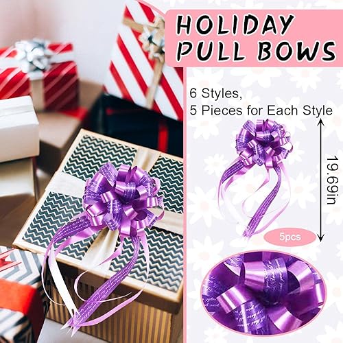 Miniatura 2 de 30 lazos multicolor para envolver regalos, lazos de regalo de cumpleaños, lazos variados, lazos de regalo de cumpleaños, bodas, regalos para caja de