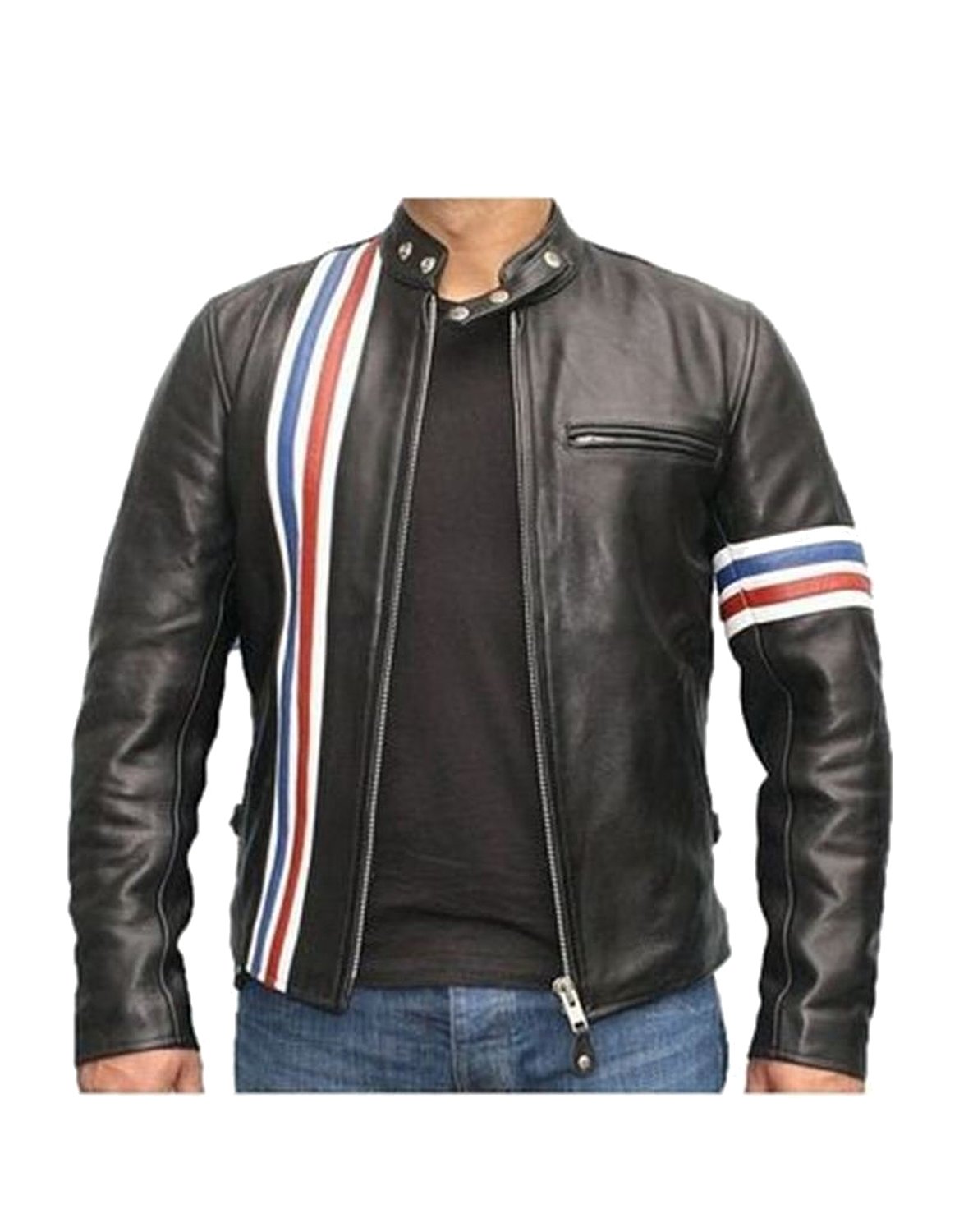 LaverapelleLaverapelle Men's Genuine Lambskin Leather Jacket (Black, Racer Jacket) - 1501512
