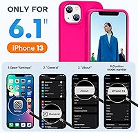 Vista 1338 de Miracase Funda diseñada para iPhone 13 Pro Max con protector de pantalla, [forro de microfibra suave antiarañazos], funda protectora de silicona