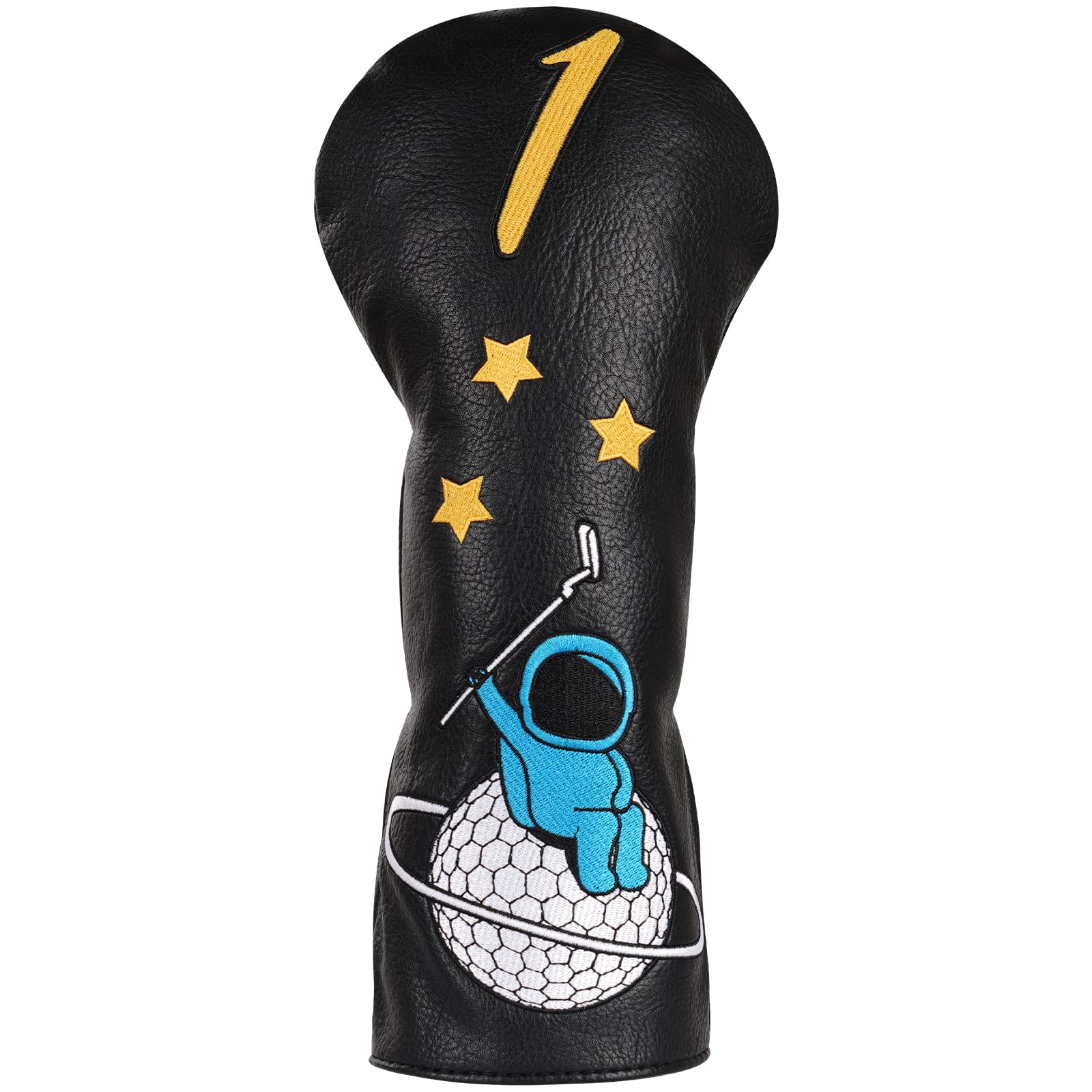 Astronaut Series Golf Headcovers, Synthetic Leather Golf Head Covers for Driver, Fairway Wood and Hybrid, Golf Putter Covers for Mallet and Blade