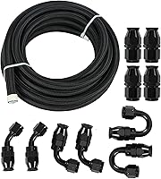 Vista 1 de 6AN - Kit de manguera de línea de combustible de 20 pies, manguera de combustible trenzada de nailon E85 de 20 pies