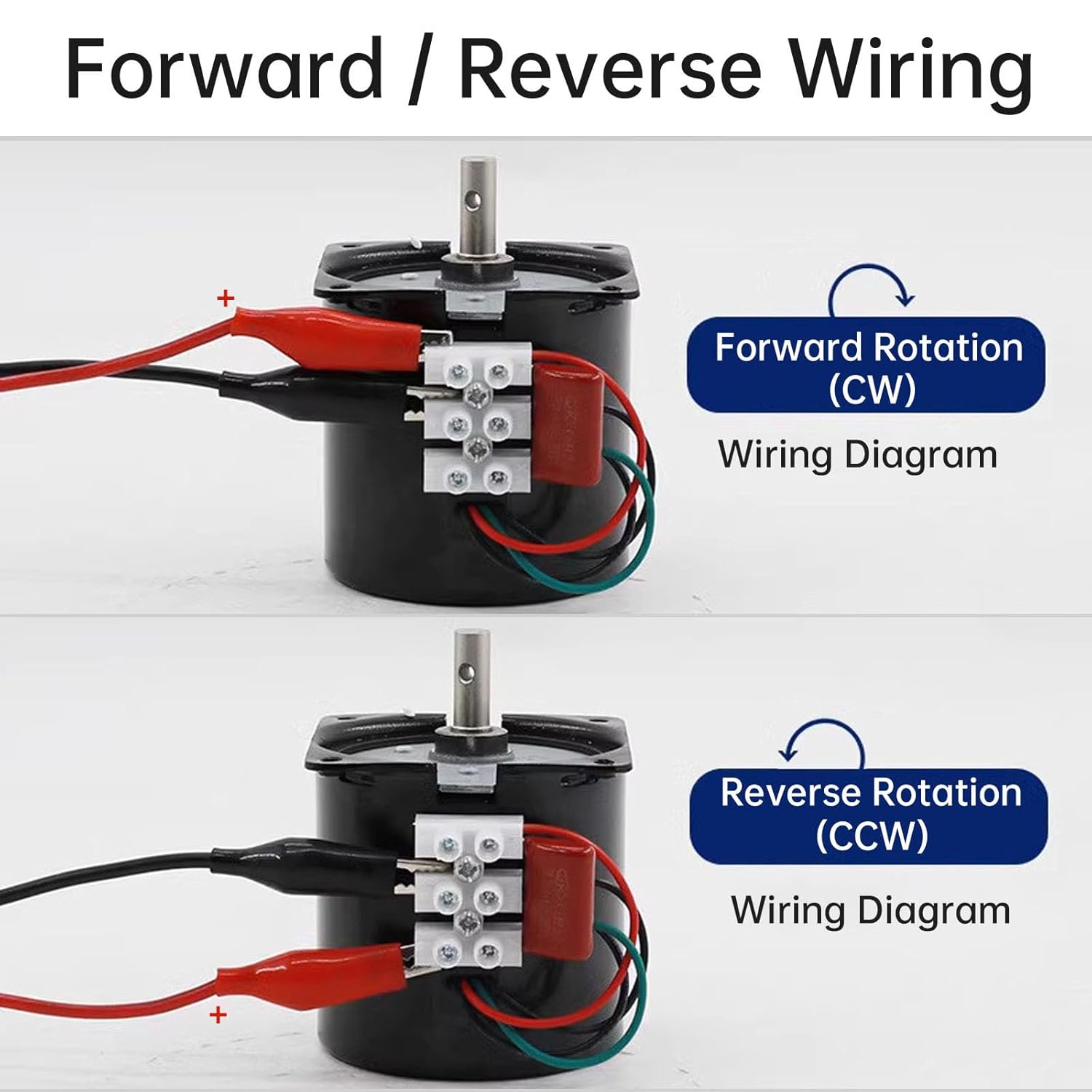 2.5RPM Synchronous Gear Motor, AC Motors 110V 60KTYZ CW/CCW High Torque Permanent Magnet Micro Electric Motor