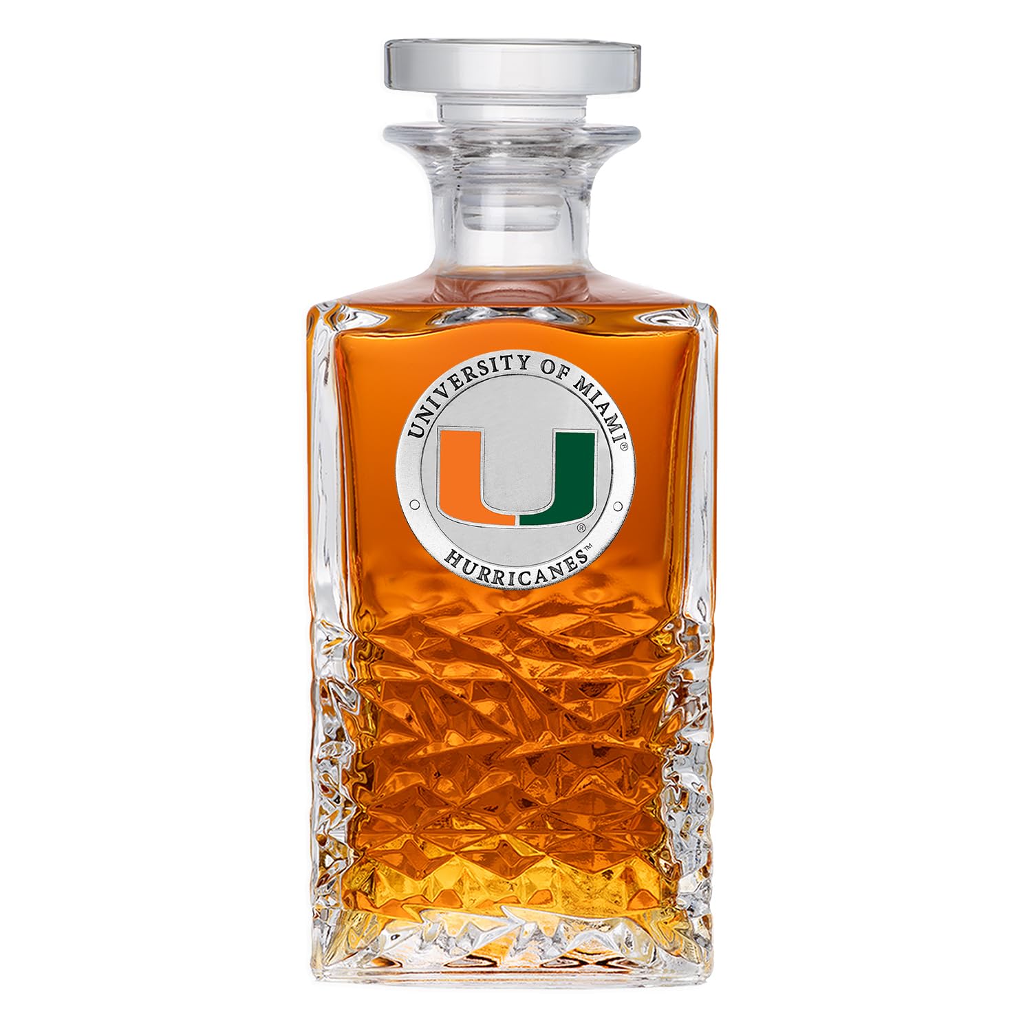 Heritage Pewter Miami Heritage Decanter | 25 OZ Liquor Pourer | Expertly Crafted Pewter Glass
