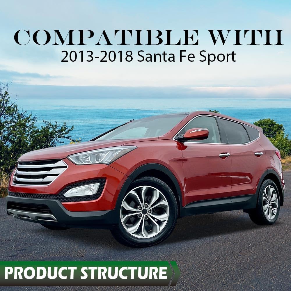 GRAND ORANGE Front Left Driver Side Door Lower Molding Door Garnish Compatible with Hyundai Santa Fe Sport 2013-2018 87721-4Z000 877214Z000