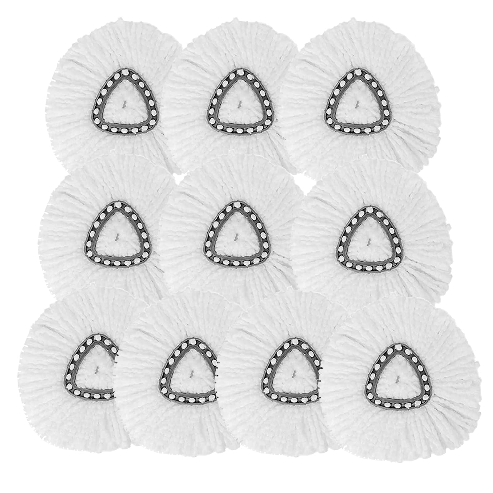 Sponsored Ad - 10 Pack Mop Replacement Heads, 100% Microfiber Spin Mop Refills Fits Triangle Mop Replace Head EasyWring 1-Tank System, 360 Degree Mop Head Replacement for Easy Cleaning Floor Mopping